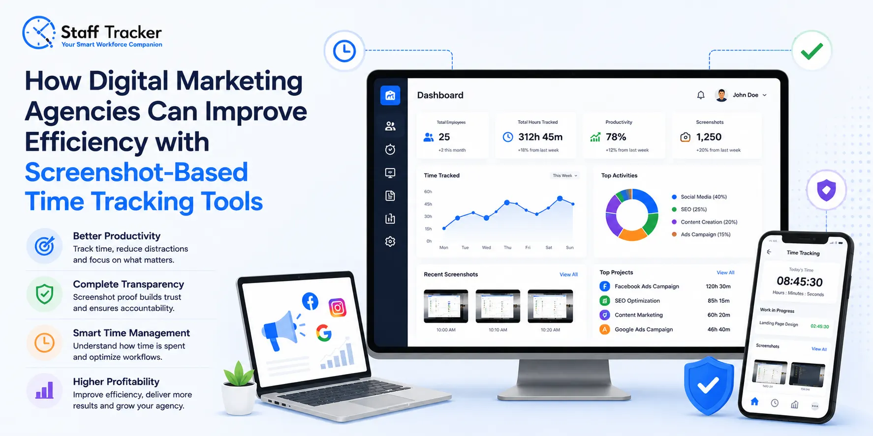 How Digital Marketing Agencies Can Improve Efficiency with Screenshot-Based Time Tracking Tools