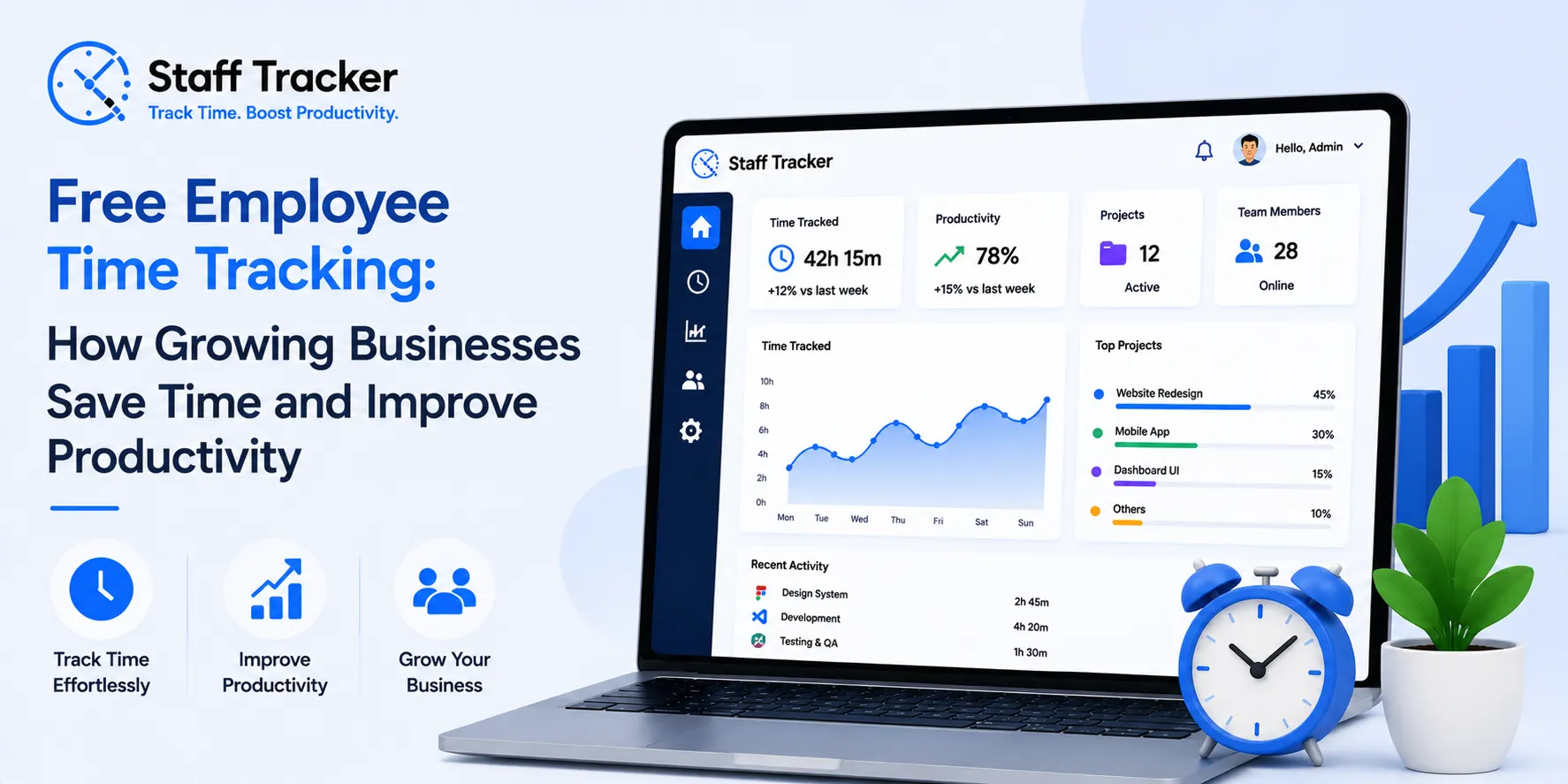 Free Employee Time Tracking: How Growing Businesses Save Time and Improve Productivity