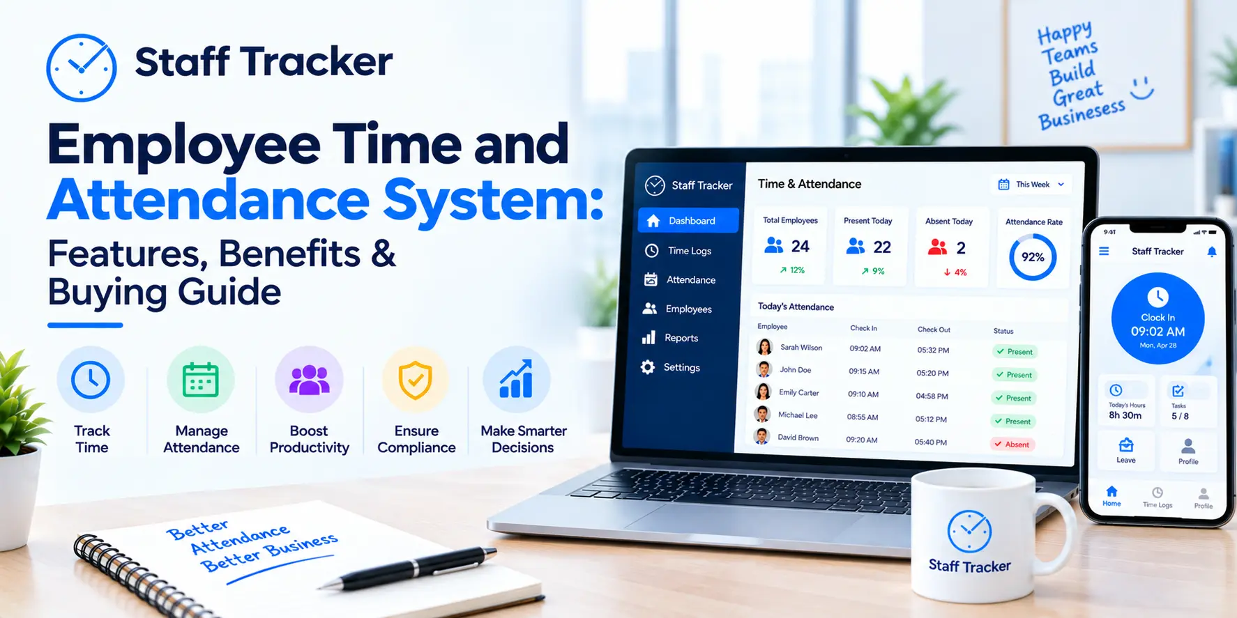 Employee Time and Attendance System: Features, Benefits & Buying Guide